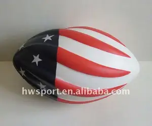 Hoge Kwaliteit Custom Logo Promotionele Spiraal Foam Voetbal Stress Rugby American Football