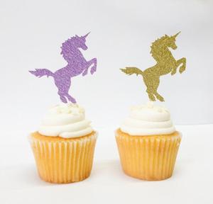 ALEGRE Ostern Cupcake Topper Hasen Deko,24 Stück Glitzer Kuchen Deko