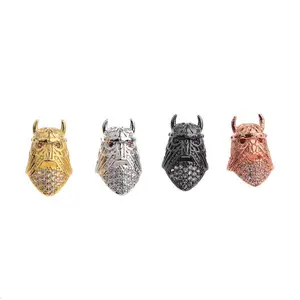 Pingente estilo eua viking micro pave de zircão, camadas de cobre banhadas a cores da boa qualidade, braceletes diy