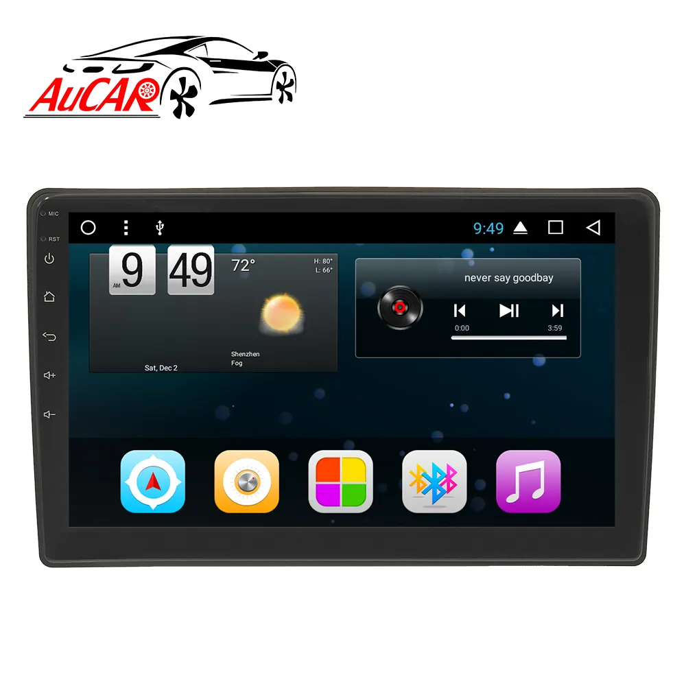 AuCAR 10.1 "Android 8.0 radio Lettore DVD Dell'automobile per Jeep Wrangler jk GPS sistema di Navigazione radio HD IPS Stereo WIFI