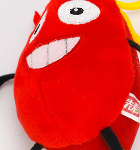 Más popular Diseño de Moda de peluche de felpa de dibujos animados llavero cara sonriente ojos grandes coche bolsa colgante - Product Image 5