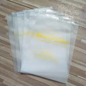 Resealable Custom Polybag Packaging Clear Plastic Zipper Bags For Clothing