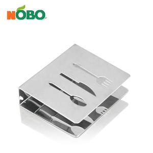 Porta Tovaglioli da Tavolo Divertente in <span class=keywords><strong>Acciaio</strong></span> <span class=keywords><strong>Inox</strong></span> con Supporto per Posate, Design Innovativo per la Casa - Product Image 4