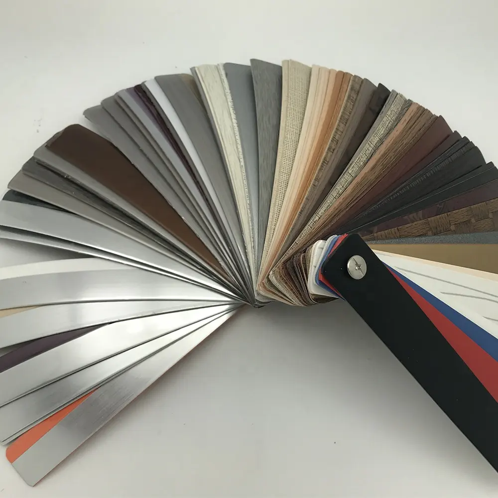 Furniture accessories customized flexible plastic strips PVC edge banding tape for chipboard