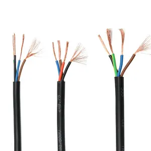 RVV flexible electrical copper cable multi-core 2 3 4 cores H05VV-V flexible electric wire
