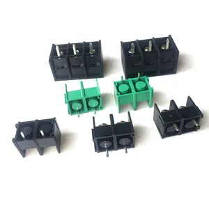 Dual Row 600V 15A Screw Terminal Strip Blocks with Cover + 400V 15A 12 Positions Pre-Insulated Terminal Barrier Strip