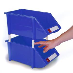 Stackable small parts plastic tool storage box bin