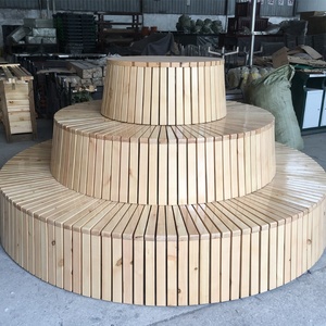 Banco Redondo de Madera para Árbol de Parque, Banco de Parque para Árbol - Product Image 5