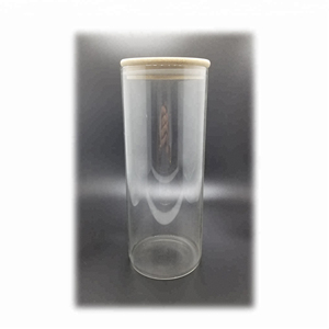 Handmade ทนความร้อนสูง borosilicate แก้ว jar พร้อมฝาไม้ไผ่ - Product Image 2