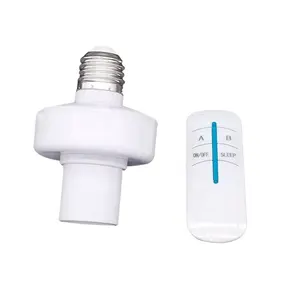 Max 30 m E27 220 V Cap Socket Schakelaar Op Off Slaap Draadloze Afstandsbediening Licht Lamp Houder