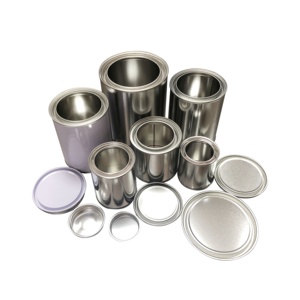 Boîte de peinture avec couvercle à levier en métal boîte de conserve ronde emballage pour colle et revêtement - Product Image 4