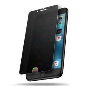 180 학위 안티 섬광 개인 정보 보호 필터 안티 스파이 유연한 강화 유리 화면 보호기 아이폰 8 플러스