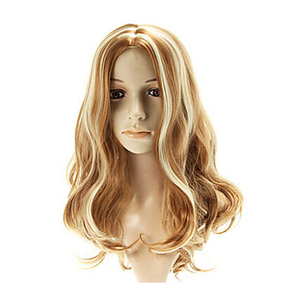 Fabulous blonde Mix largo ondulado en capas piel Top <span class=keywords><strong>Peluca</strong></span> de las señoras - Product Image 1