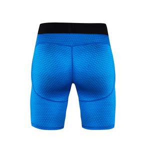 Pantaloncini Sportivi da <span class=keywords><strong>Uomo</strong></span> a Compressione, <span class=keywords><strong>Elasticizzati</strong></span> in Quattro Direzioni, per Corsa e Fitness, Vita Media, Traspiranti, Asciugatura Rapida, con Stampa - Product Image 2