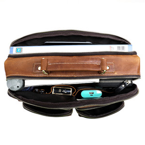 fábrica 8622 oficina de cuero bandolera Portátil Bolsa con <span class=keywords><strong>el</strong></span> logotipo para los hombres maletín Vintage gancho de la bolsa 2019 - Product Image 2