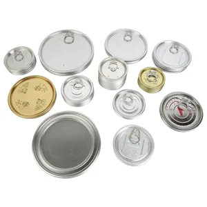 Tin Lid Easy Open End Beverage Tin Can Lid Juice Can Lid Different Size Custom Manufacture Aluminum Easy Pull Cover