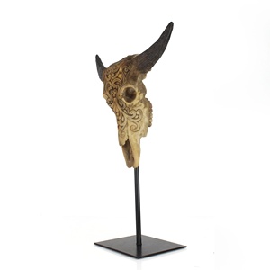 Резиновая голова быка, скульптура черепа, основание Головы Быка для домашнего декора с металлическим украшением для дома, народное искусство, животное Африки - Product Image 2