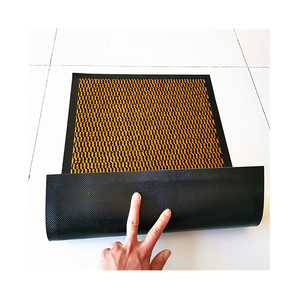 Gris de interior al aire libre de <span class=keywords><strong>la</strong></span> puerta de entrada alfombra piso tierra barrera Mat zapato Scrapr felpudo - Product Image 3