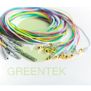 Greentek ขั้วไฟฟ้าพื้นผิว EEG,ถ้วยทอง10มม. พร้อมขั้วต่อแบบสัมผัส - Product Image 2