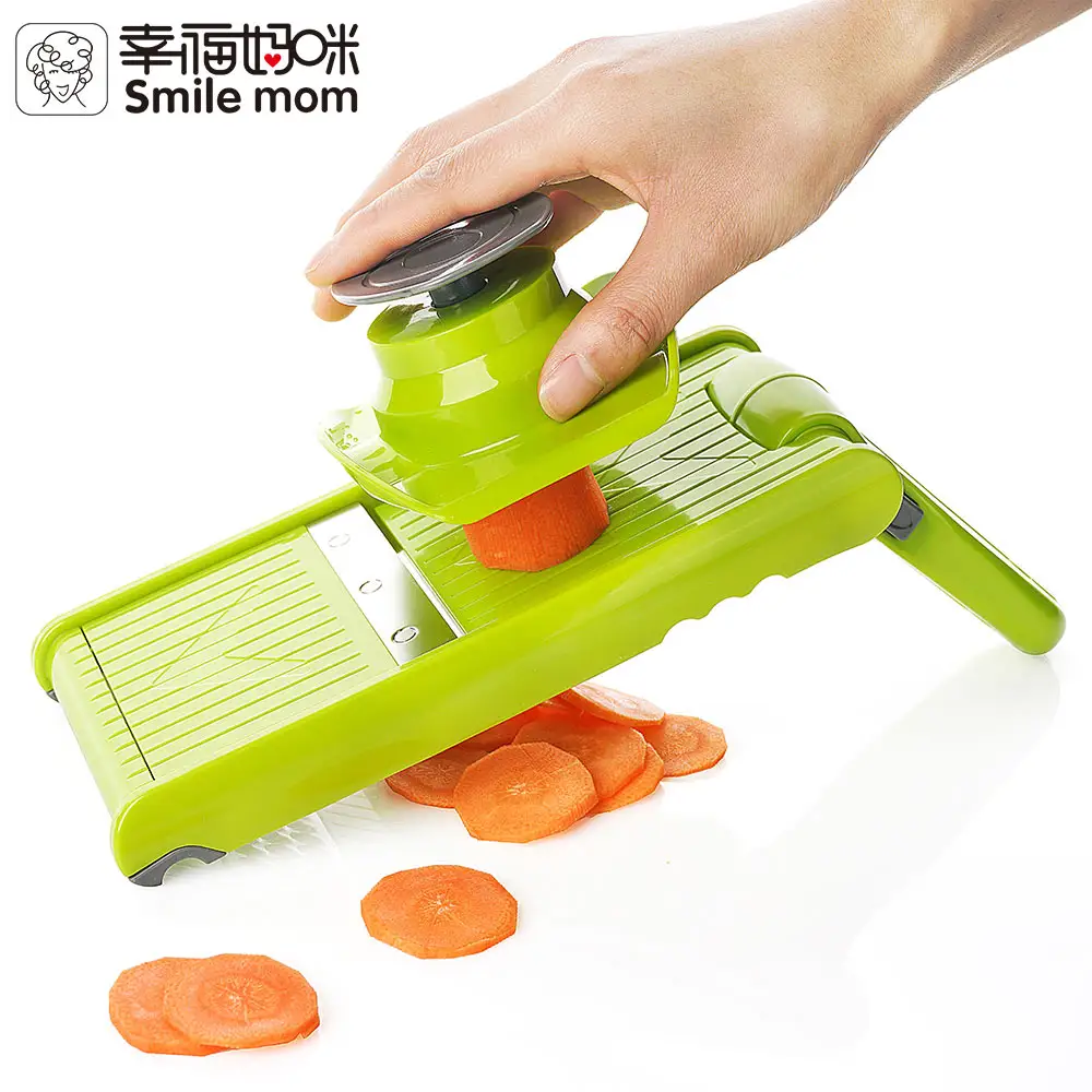 Sorriso mamma Regolabile Professionale Mandoline Carota Chopper Affettatrice di Verdure Taglierina Della Patata Grattugia Mandolino