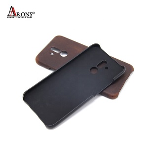 Negro marrón Slim de cuero genuino de vaca de la cubierta del teléfono móvil caso de <span class=keywords><strong>Huawei</strong></span> Mate <span class=keywords><strong>20</strong></span> <span class=keywords><strong>Lite</strong></span> - Product Image 2