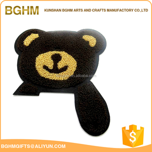 Personalizado de gran tamaño toalla bordado oso marrón Chenille parches - Product Image 1