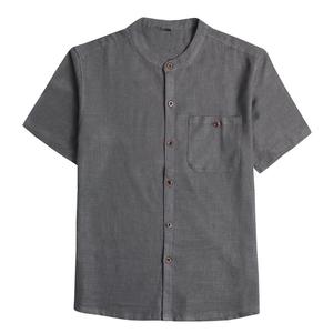 Camicia taglie forti da uomo vestiti di canapa in fibra verde abbigliamento personalizzato camicia di canapa all'ingrosso - Product Image 6