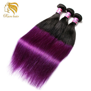 Mix color púrpura ombre armadura del pelo humano negro uva púrpura pelo trenzado, tinte de color púrpura pelo brasileño que teje - Product Image 5