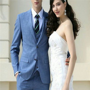 Costumes de mariage personnalisés MTM laine <span class=keywords><strong>sur</strong></span> <span class=keywords><strong>mesure</strong></span> pour hommes d'affaires formels Offre Spéciale - Product Image 2