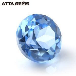 Ronda brillante corte #107 Azul Aguamarina piedras <span class=keywords><strong>espinela</strong></span> sintética precio por quilate - Product Image 5