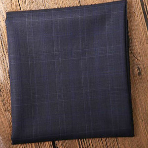 Tissu de costume <span class=keywords><strong>pour</strong></span> garçons et femmes en laine peignée à carreaux Dobby, doublure en poly laine tissée - Product Image 5