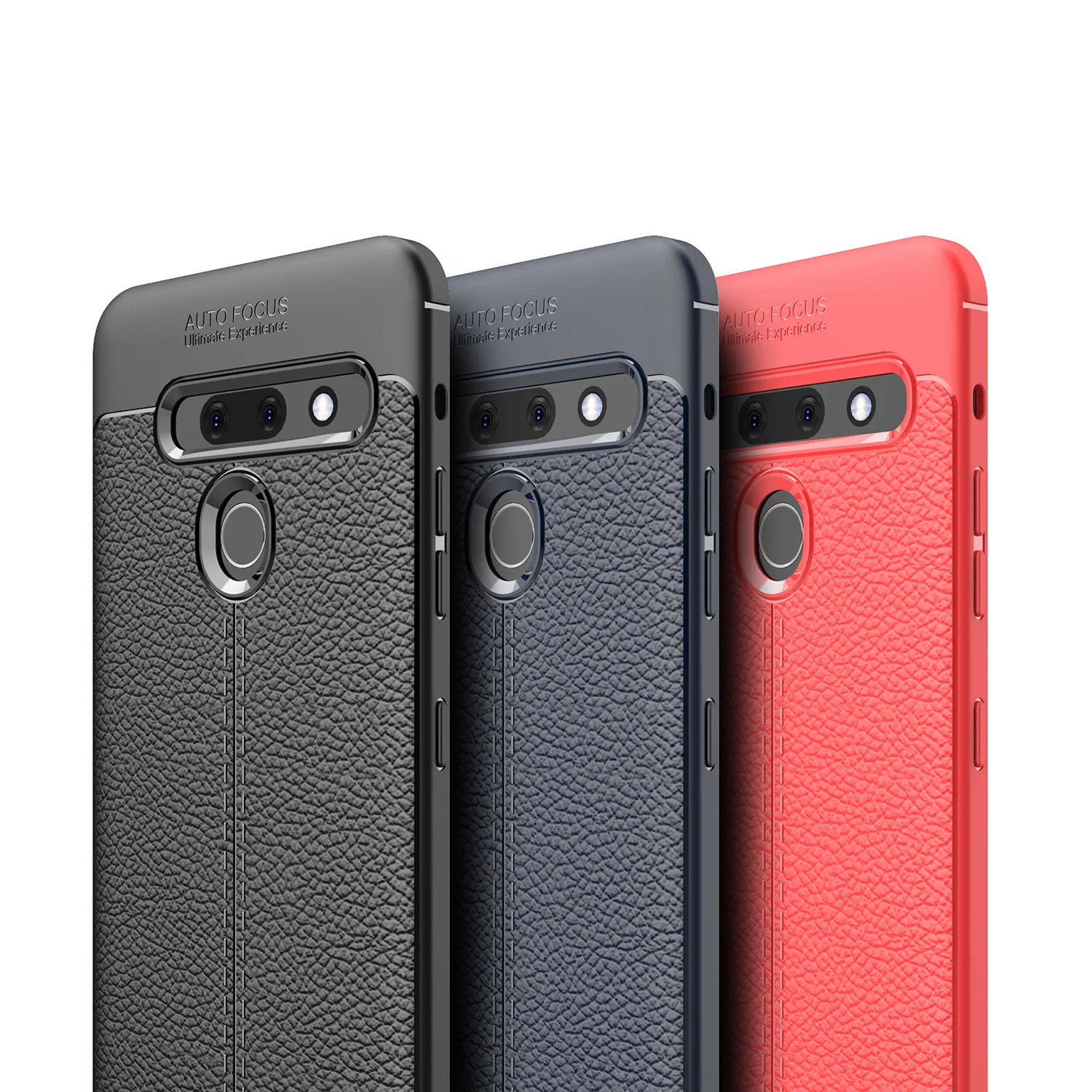 Fabriek Prijs Lichi Stijl Lederen Soft TPU Leather Telefoon Case voor LG G8ThinQ G8sThinQ V50