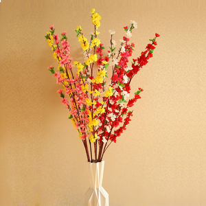 Flor Artificial Flor de melocotón <span class=keywords><strong>cherry</strong></span> plum ramo de flor de seda - Product Image 2