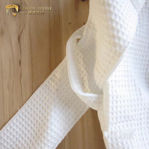 Barato blanco <span class=keywords><strong>Kimono</strong></span> de algodón Waffle <span class=keywords><strong>bata</strong></span> de baño para hombres y mujeres - Product Image 2