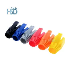 100pcs Per Bag High Quality Factory RJ45 Colorful sleeve Boots Relief Sleeve For Cat7 Modular Plug Connector Best Price