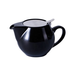 Venta caliente de china proveedor de gran tamaño hotel se árabe de cerámica té tetera con infusor - Product Image 3