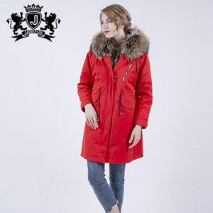 Moda elegante <span class=keywords><strong>mujer</strong></span> larga de piel de zorro Polo chaqueta de invierno de las mujeres <span class=keywords><strong>Parka</strong></span> - Product Image 5