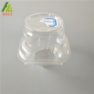 Hot Sale HACCP Certified Professional Disposable PET Clamshell Plastic <strong>Individual</strong> <strong>Cupcake</strong> Holder <strong>Box</strong> for Sandwich Sushi Serving - Product Image 4