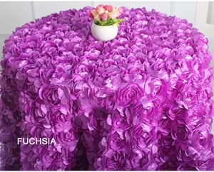 Rosette Satin Table Cloth For Wedding table