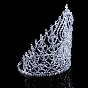 Couronne de grande qualité, 21cm, habit de spectacle de scène, haut de gamme en cristal - Product Image 3