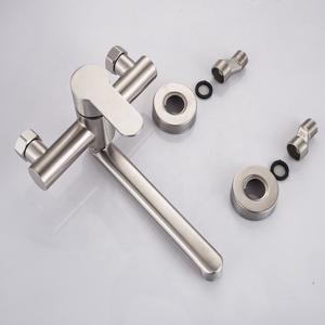 KEDAH sıhhi tesisat mutfak musluk duvara monte mikser mutfak çeşmesi paslanmaz çelik <span class=keywords><strong>304</strong></span> fırçalanmış nikel mutfak lavabo musluğu - Product Image 4