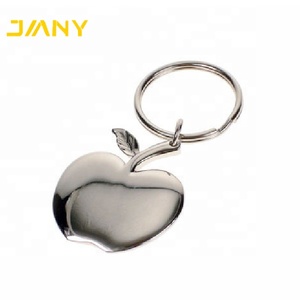 Porte-clés en métal en forme de pomme avec logo personnalisé gravé - Product Image 3