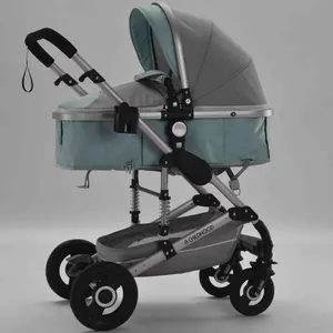 T12 Pabrik Kereta Dorong 2 In 1 Kereta Bayi Kembar Double Stroller dengan Mobil Laut