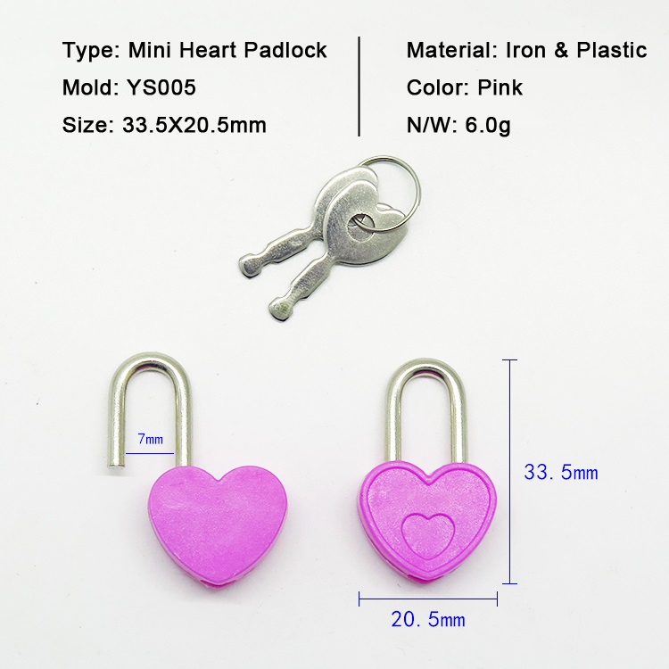 Мини в форме сердца комбинации замок пластиковый замок для ноутбука