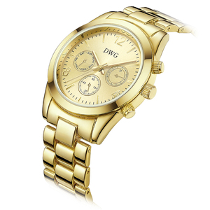 Relojes de <span class=keywords><strong>Oro</strong></span> de 24k con Movimiento de Cuarzo Japonés Geneva <span class=keywords><strong>para</strong></span> <span class=keywords><strong>Hombre</strong></span> - Product Image 1