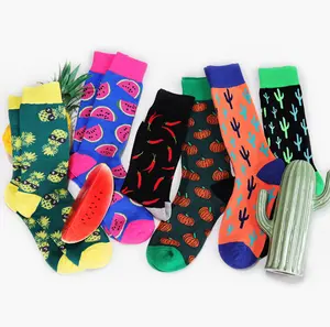 Unisex Cute Cotton Casual Fun Kleid Socken Frucht muster Socke