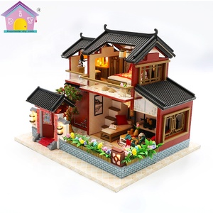 Hongda nuevos <span class=keywords><strong>juguetes</strong></span> manualidades Diy 3D <span class=keywords><strong>casa</strong></span> de muñecas de madera Mdf Kits de madera <span class=keywords><strong>para</strong></span> niña - Product Image 1