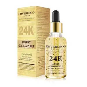 Luxury 24k Gold Face Serum Anti-Wrinkle and Anti-Aging Natural Lifting Moisturizer 30ml Liquid Formula for Women