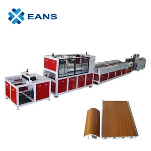 High speed PVC skirting board making machine with double screw extruder