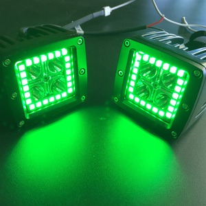 C <span class=keywords><strong>REE</strong></span> LED 12W cambio de color LED pods luz cuadrada Offroad pod cubic Angel Eye halo Kit - Product Image 6
